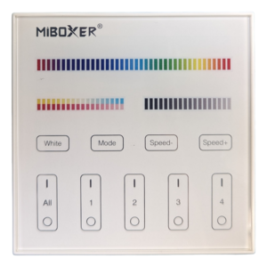 MiBoxer T4 4-Zone Wireless RGB+CCT LED Wall Remote
